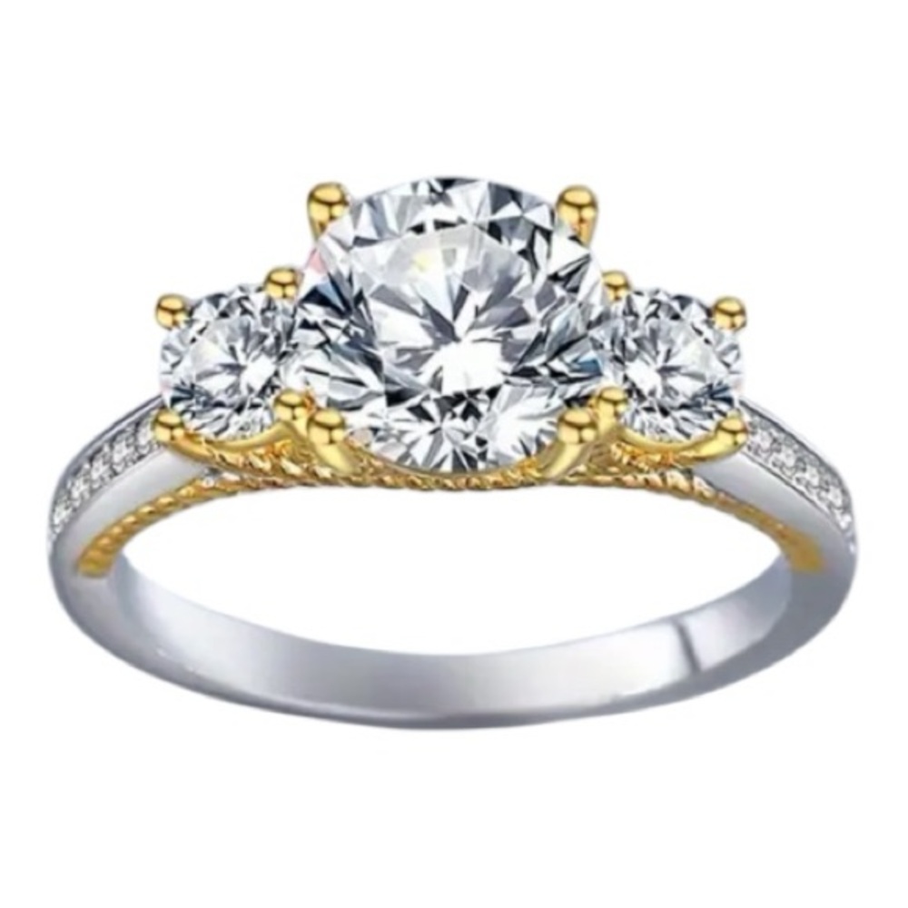 Elegant Gold and Silver Women's Ring